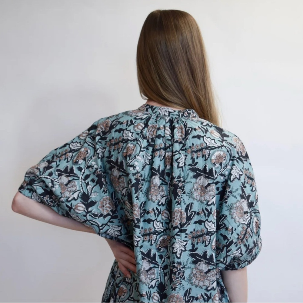 Never a Wallflower Block Print top, NWT, Small - Picture 11 of 11